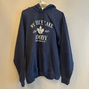 Navy “My Rice Lake Hoody” Graphic Sweater